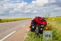 Bicycle and sunflowers in Burgundy