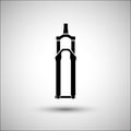 Bicycle suspension fork. Bicycle accessories vector icon.