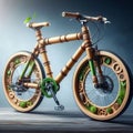 Bicycle with Sustainable Materials Constructed using bamboo recy Royalty Free Stock Photo