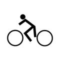 Bicycle symbol, Flat design symbol, Vector illustration Royalty Free Stock Photo