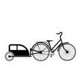 Bicycle tandem trolley trailer tent accessories Royalty Free Stock Photo