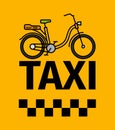 Bicycle taxi transport poster