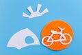 bicycle and tent Royalty Free Stock Photo