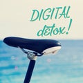 Bicycle and the text digital detox