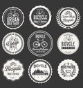 Bicycle Themed Label Design Set Royalty Free Stock Photo