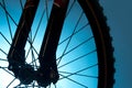 Bicycle tire and spoke wheel Royalty Free Stock Photo