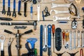 Bicycle tools background Royalty Free Stock Photo