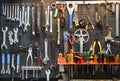 Bicycle tools background Royalty Free Stock Photo