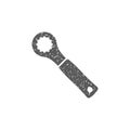 Grunge icon - Bicycle tools Royalty Free Stock Photo