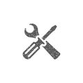 Grunge icon - Bicycle tools Royalty Free Stock Photo