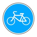 Bicycle round sign Royalty Free Stock Photo