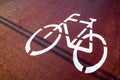 Bicycle traffic signal, road bike Royalty Free Stock Photo