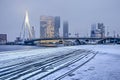 Bicycle trails in the snow