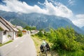 Bicycle travel in Slovenia Royalty Free Stock Photo