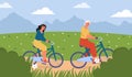 Bicycle trip vector concept