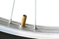 Bicycle tube valve Royalty Free Stock Photo