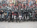 Bicycle Urban Outside Parking in Two Decks Royalty Free Stock Photo
