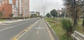 Bicycle and vehicular lane at bogota colombia north city