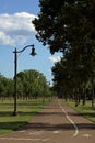 Bicycle and Walking Path in Victory Memorial Park Royalty Free Stock Photo