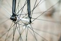 Bicycle wheel in detail - fork and middle part