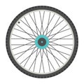 Bicycle wheel in flat style