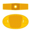 Bicycle wheel orange reflectors