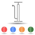 Bicycle wheel pump icon vector logo Royalty Free Stock Photo