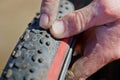 Bicycle, wheel, repair the puncture, torn, tire, Cam, lowered, roll up