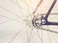 Bicycle Wheel Spoke and Chain details Royalty Free Stock Photo