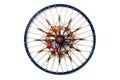bicycle wheel with spokes and hub isolated Royalty Free Stock Photo