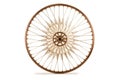 bicycle wheel with spokes and hub isolated Royalty Free Stock Photo