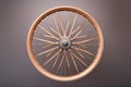 bicycle wheel with spokes and hub, isolated Royalty Free Stock Photo