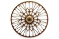 bicycle wheel with spokes and hub, isolated Royalty Free Stock Photo