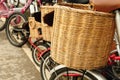 Bicycle with wicker basket