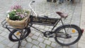 Bicycle wurzburg german posthotel classicbike oldtown flower basket uniquebike