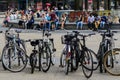 Bicycles in Alexanderplatz Royalty Free Stock Photo