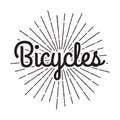 Bicycles Badge Label. Bike for you custom hipster shop rent