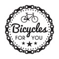 Bicycles Badge/Label. Bike for you custom shop