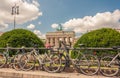 Bicycles front the Berlin Brandenburg Gate