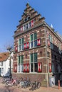 Bicycles in front of a historic house in Meppel