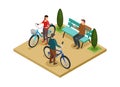 Bicycles Isometric Composition