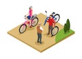 Bicycles Isometric Composition
