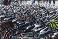 Bicycles parked in Amsterdam