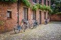 Bicycles parked in a house