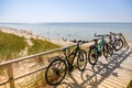 Bicycles parked near the beach in Curonian Spit