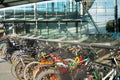 Bicycles parking airport Copenhagen Denmark