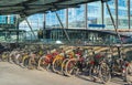 Bicycles parking Kastrup airport Copenhagen