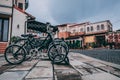 Bicycles parking at Toscana Valley in Khaoyai Royalty Free Stock Photo