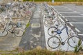 Bicycles Parking, Yamaguchi Prefecture, Japan Royalty Free Stock Photo