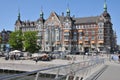 Bicycles and pedestrain link bridge in Copenhagen Denmark